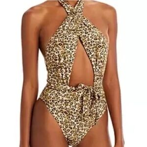 PQ Swim Alex One Piece Leopard Print Swimsuit